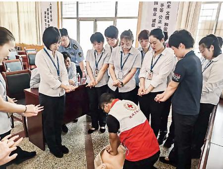 解州关帝庙景区心肺复苏讲座增强员工应急救护能力