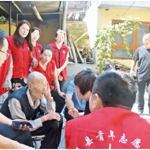夏县慰问抗战老兵