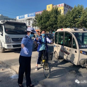 运城交警加强管控助力文明城市创建