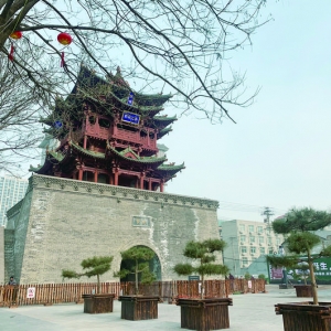 运城鼓楼复建完工亮化楼体夜景