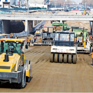 运城中心城区人民路下穿南同蒲铁路桥推进工程进度