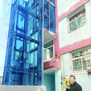 盐湖区凤凰小区首部加装电梯完成施工