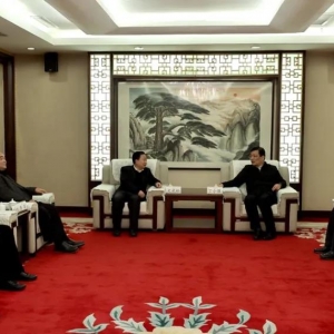 丁小强储祥好与中铁大桥局董事长文武松座谈