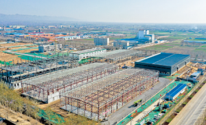 芮城县紧张建设新能源装备制造产业园标准化厂房