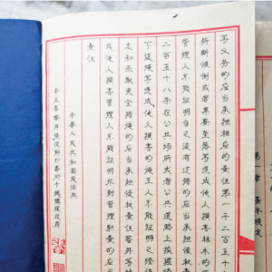 绛县司法局老干部隶书手抄《民法典》