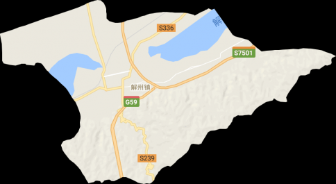 解州镇地形图/卫星图/电子地图高清版