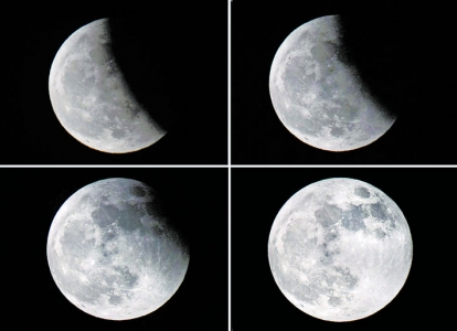 运城市看到月偏食天象