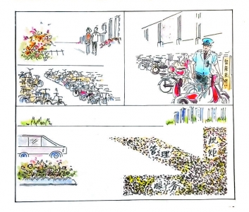 五洲观澜小区电动车停放有序，居民好习惯是这样养成的！