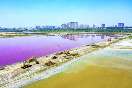运城盐湖生态修复工程开工，“退盐还湖”总投资4亿元