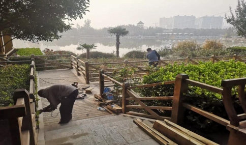 天逸公园维修更换了配套设施，环境更美了