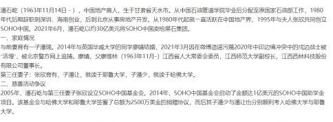 潘任务一，长子网逃，慈善争议