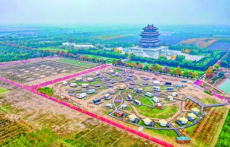 永济市鹳雀楼景区农田大地景观项目巡礼