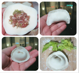 饺子的花样包法——西班牙舞裙饺子