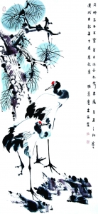 松鹤（国画） ——张英俊