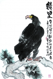 《远望》，国画——韩晋生