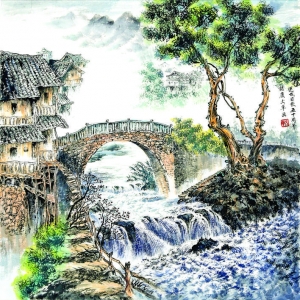 《山水》 国画——杨革作品